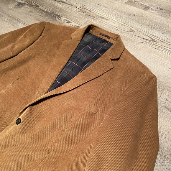 U.S. POLO ASSN. Corduroy Sport Blazer Coat Men’s Size 44S Elbow Patches - Picture 2 of 7